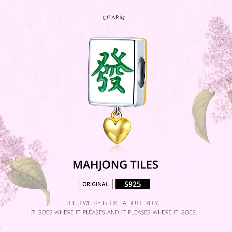 (imagem para) Charm Dois tons Mahjong Tiles estilo Pandora - SCC1751 - Visualizar 6