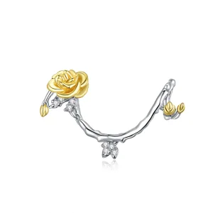 (imagem para) Charm Dois tons Rose Vines estilo Pandora - BSC322