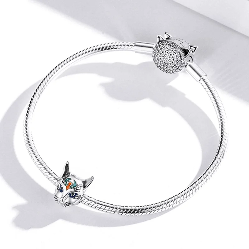 (imagem para) Charm Egito - Deus Gato Besti estilo Pandora - SCC1859 - Visualizar 3