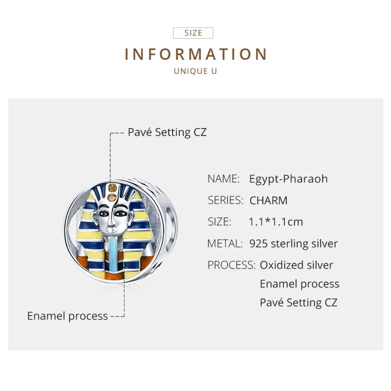 (imagem para) Charm Egito - Faraó life Pandora - SCC1858 - Visualizar 6