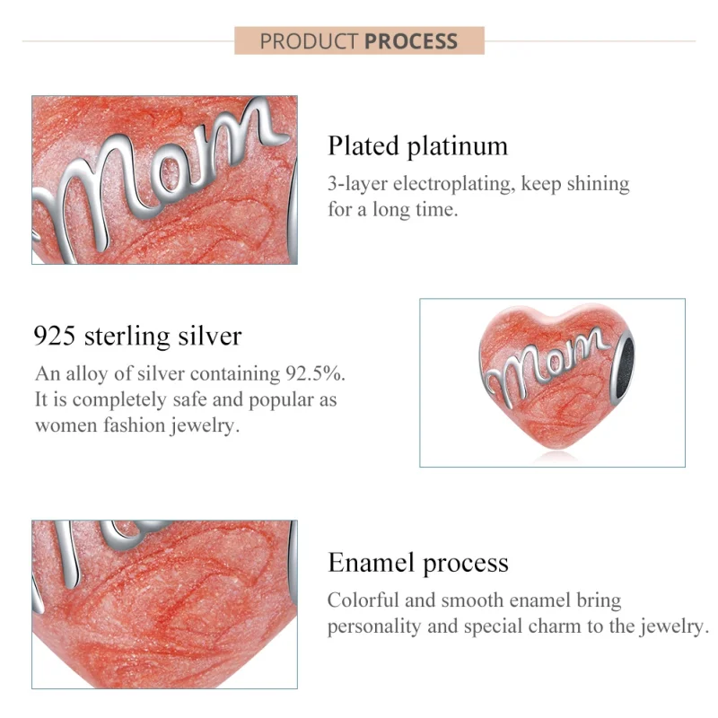 (imagem para) Charm Em memória da mamãe estilo Pandora - SCC1793 - Visualizar 7