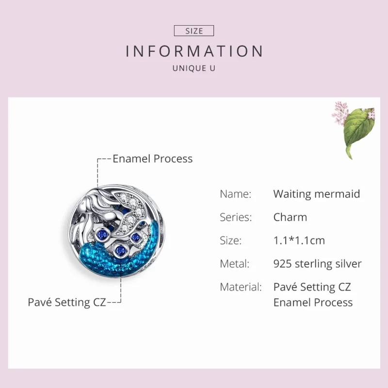 (imagem para) Charm Esperando pela sereia estilo Pandora - SCC1209 - Visualizar 3