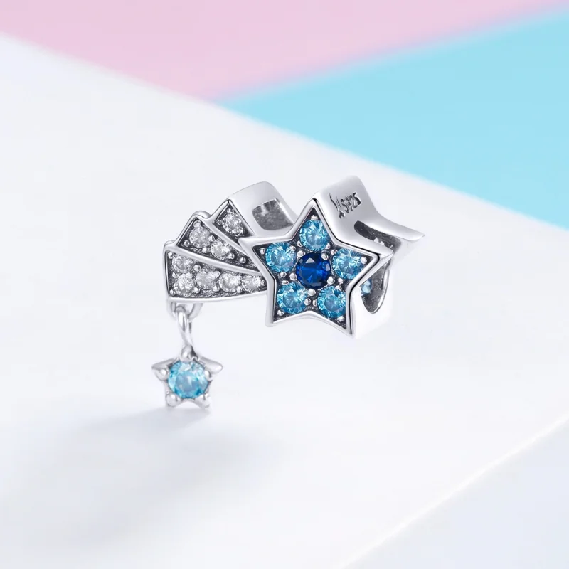 (imagem para) Charm Estrelas de joalheria de safira estilo Pandora - SCC912 - Visualizar 2
