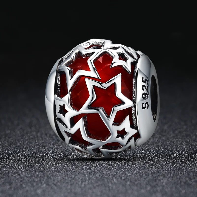 (imagem para) Charm Estrelas românticas estilo Pandora - SCC509 - Visualizar 2