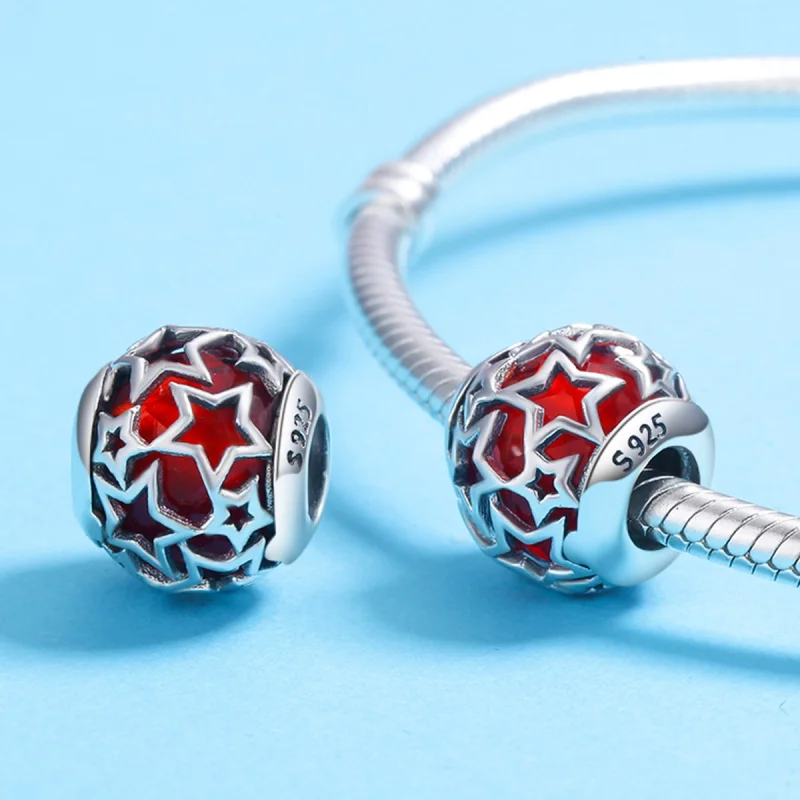 (imagem para) Charm Estrelas românticas estilo Pandora - SCC509 - Visualizar 5