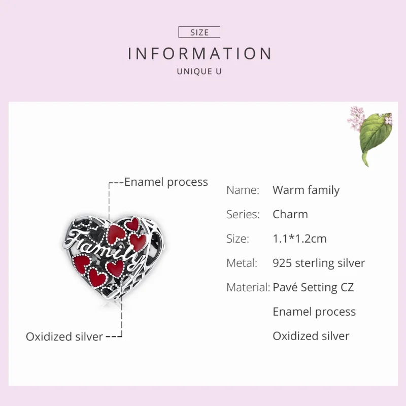 (imagem para) Charm Família calorosa estilo Pandora - SCC1750 - Visualizar 7