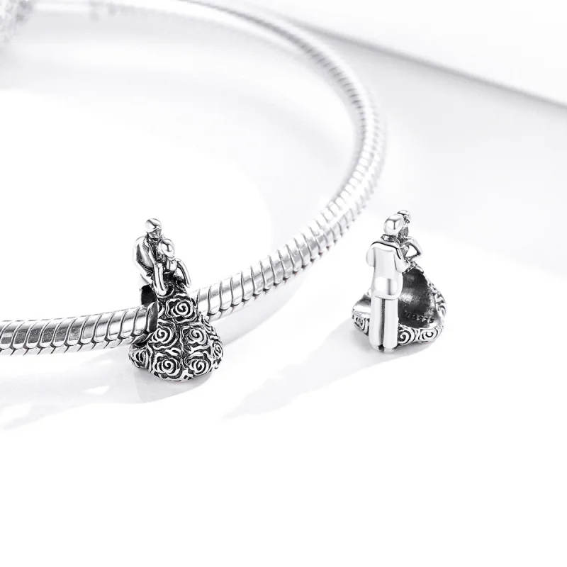 (imagem para) Charm Festa de casamento dançando noivos estilo Pandora - SCC1564 - Visualizar 4