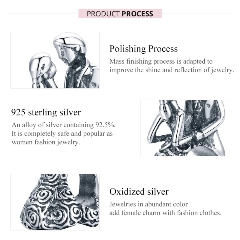 (imagem para) Charm Festa de casamento dançando noivos estilo Pandora - SCC1564 - Visualizar 7