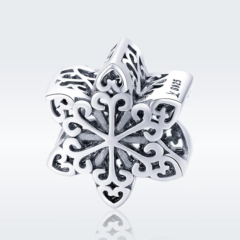 (imagem para) Charm Floco de neve cintilante estilo Pandora - SCC719 - Visualizar 3