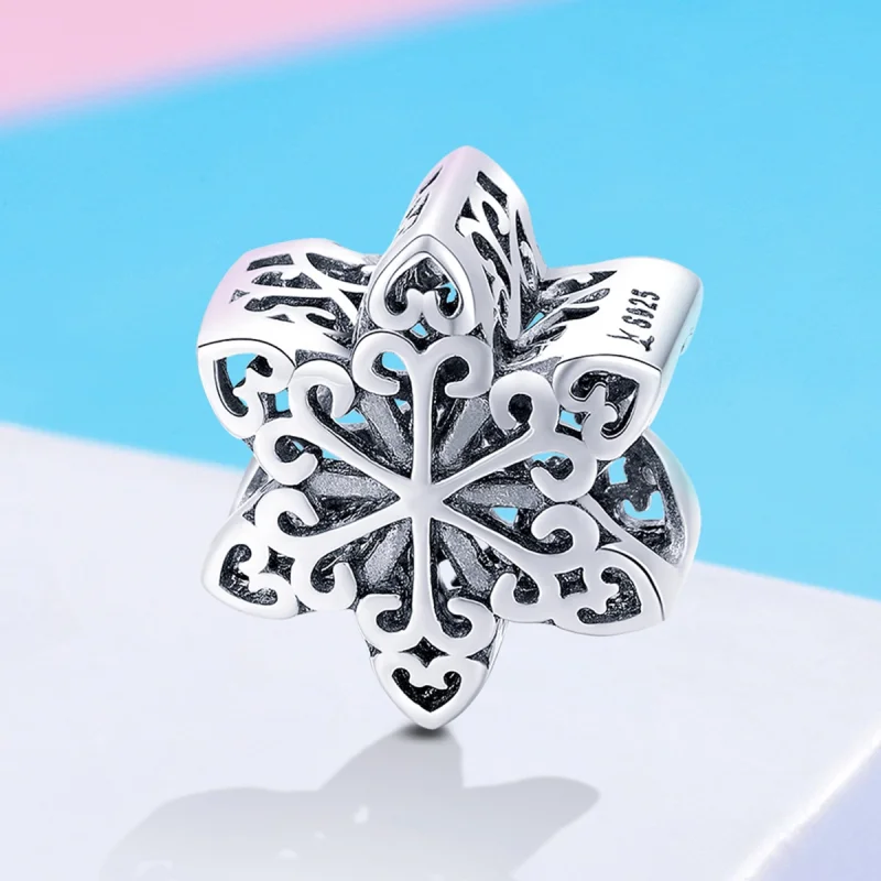 (imagem para) Charm Floco de neve cintilante estilo Pandora - SCC719 - Visualizar 4