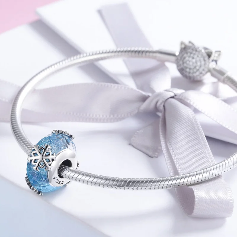 (imagem para) Charm Flocos de neve congelados de inverno estilo Pandora - SCC862 - Visualizar 4