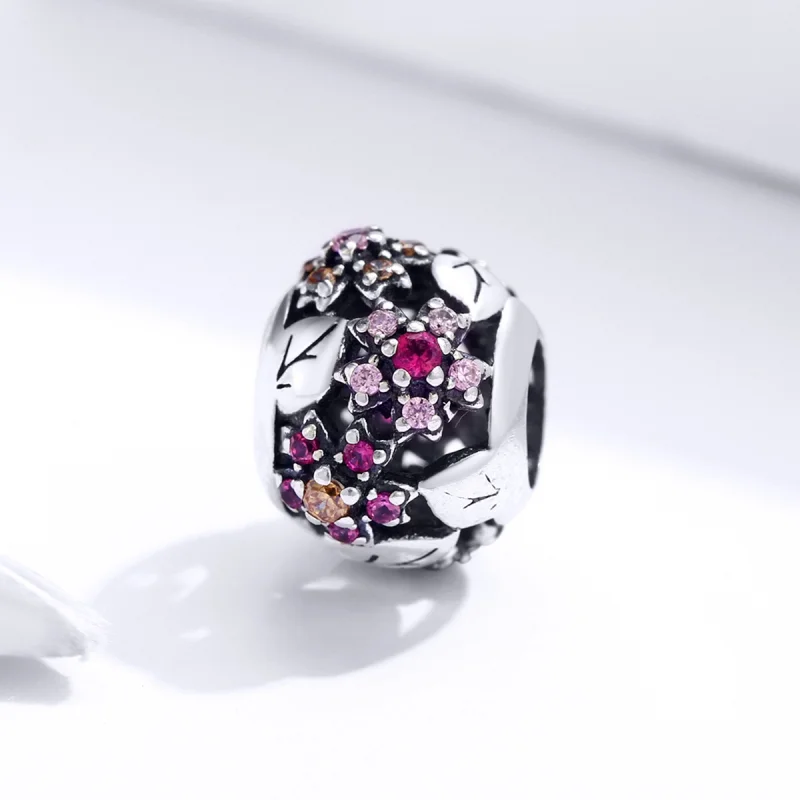 (imagem para) Charm Flor de cerejeira elegante estilo Pandora - SCC1446 - Visualizar 2