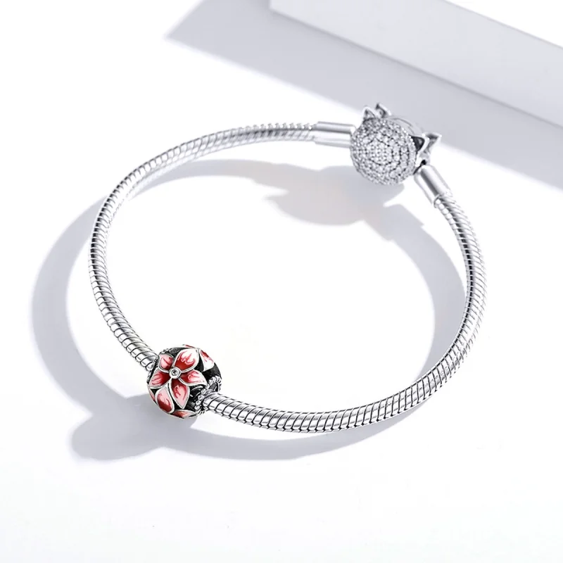 (imagem para) Charm Flor desabrochando estilo Pandora - SCC1707 - Visualizar 3