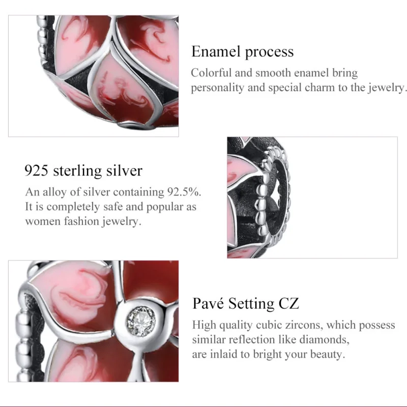 (imagem para) Charm Flor desabrochando estilo Pandora - SCC1707 - Visualizar 7