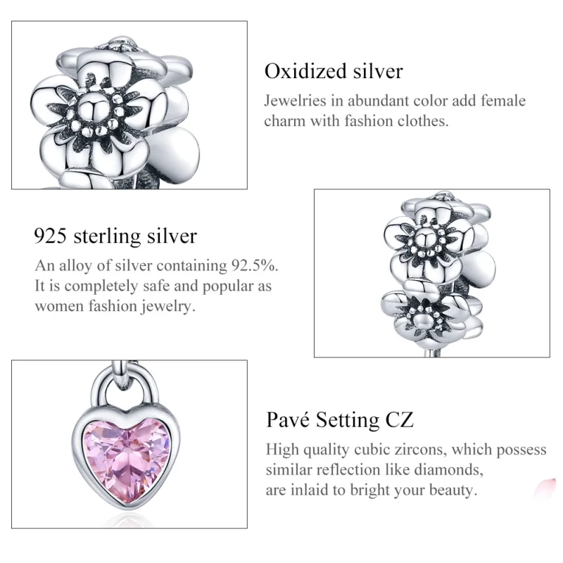 (imagem para) Charm Flor do amor life Pandora - SCC1485 - Visualizar 6