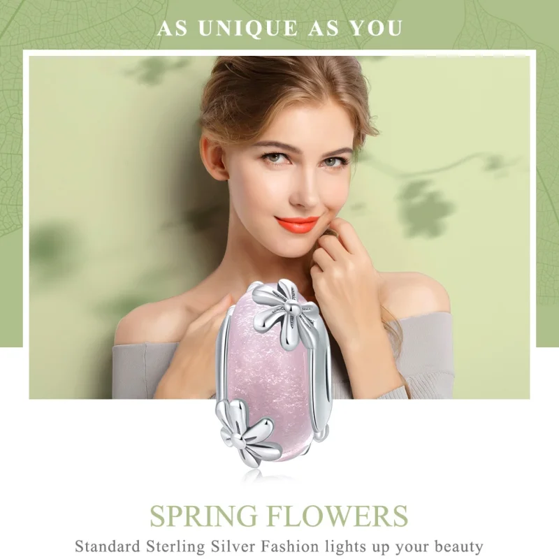 (imagem para) Charm Flores da primavera estilo Pandora - SCC860 - Visualizar 6