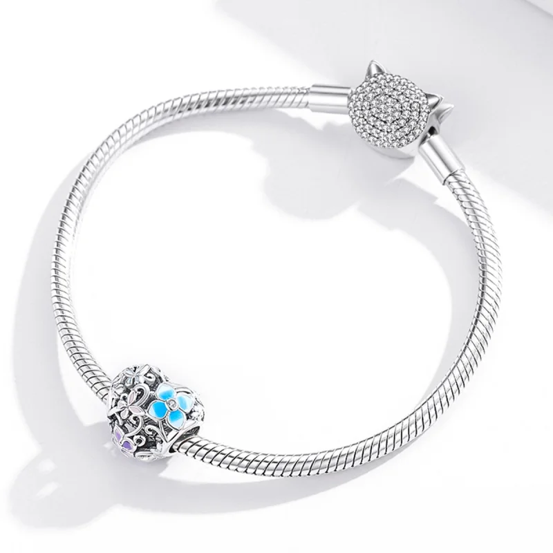 (imagem para) Charm Flores e borboletas estilo Pandora - SCC1836 - Visualizar 3