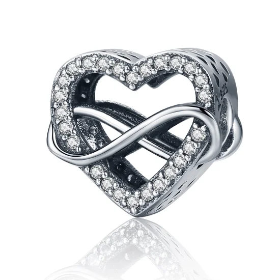 (imagem para) Charm Formato de coração estilo Pandora - SCC432