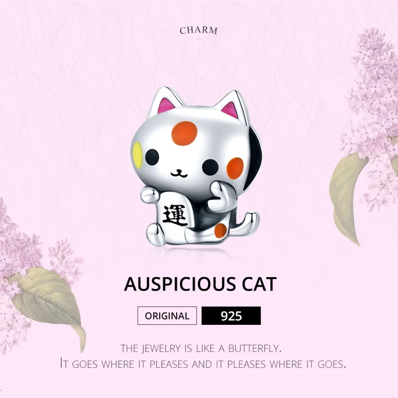(imagem para) Charm Gato Auspicioso que Agarra Dinheiro estilo Pandora - SCC1855 - Visualizar 7