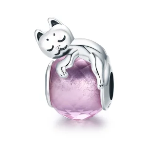 (imagem para) Charm Gato dormindo life Pandora - SCC447