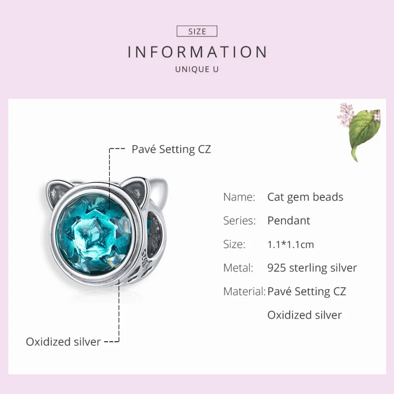 (imagem para) Charm Gato-teal life Pandora - SCC1800 - Visualizar 7