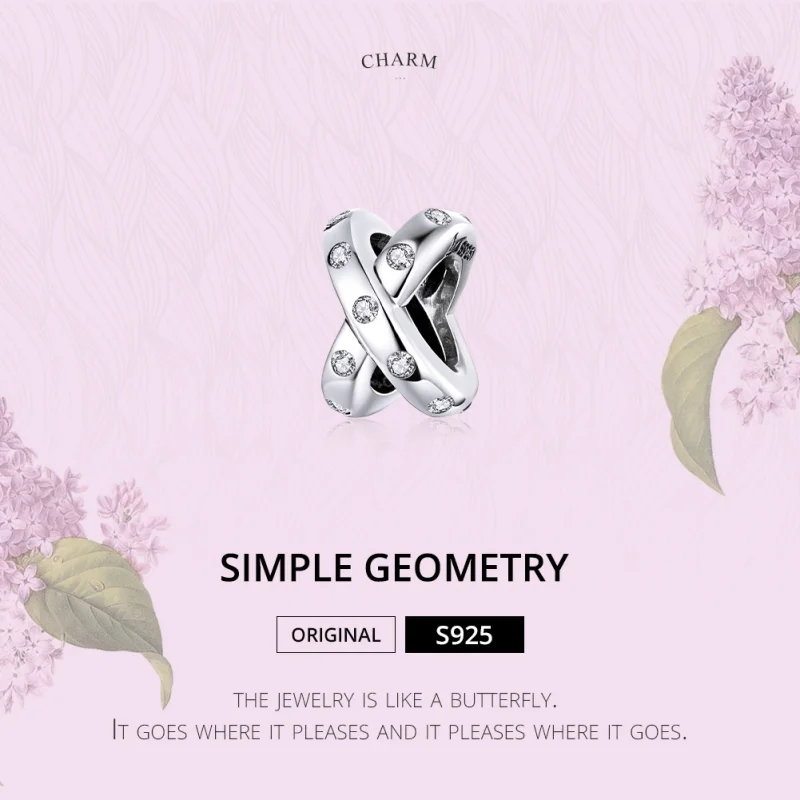 (imagem para) Charm Geometria Simples estilo Pandora - SCC1515 - Visualizar 6
