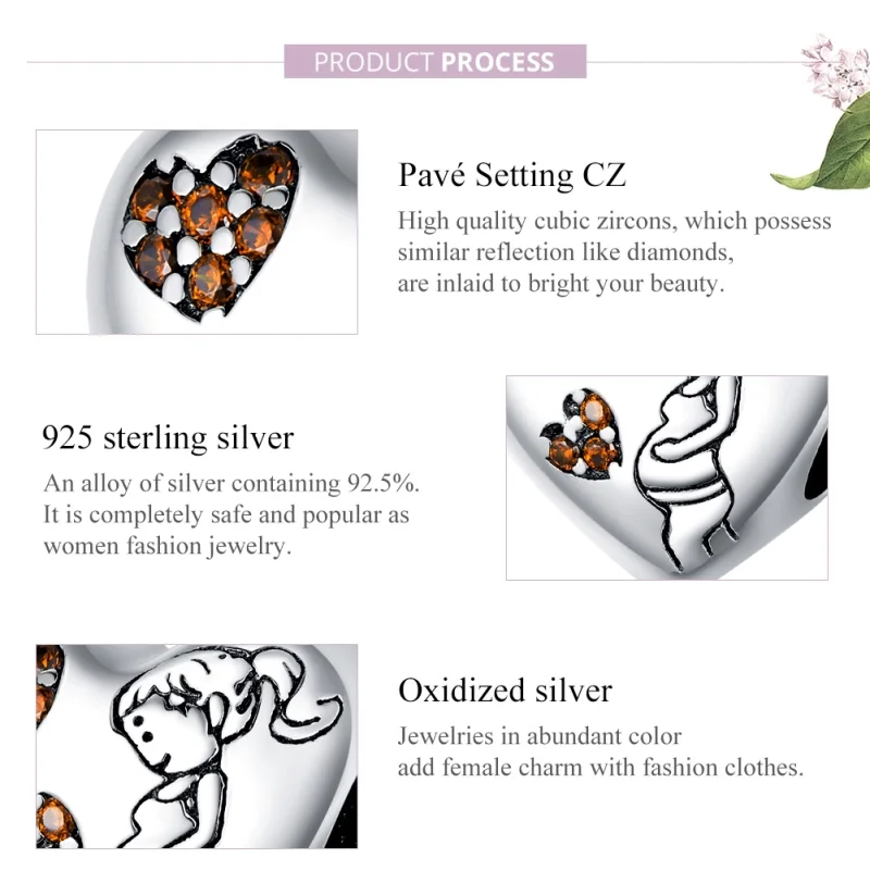 (imagem para) Charm Gravidez de nova mamãe estilo Pandora - SCC1589 - Visualizar 8