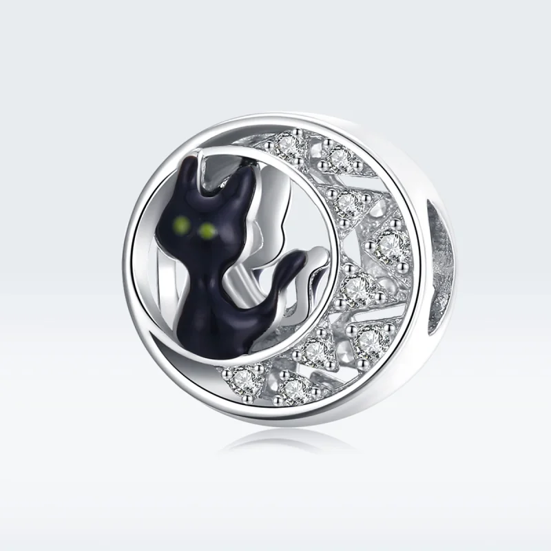 (imagem para) Charm Halloween Gato Preto estilo Pandora - BSC325 - Visualizar 5