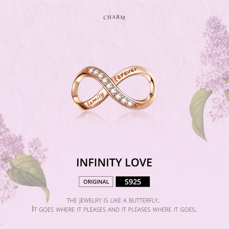 (imagem para) Charm Infinidade estilo Pandora Rosa - SCC1146-C - Visualizar 4