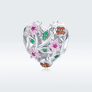 (imagem para) Charm Joaninha e flores estilo Pandora - BSC117