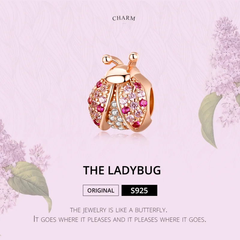 (imagem para) Charm Joaninha life Pandora Rosa - SCC1120-C - Visualizar 3