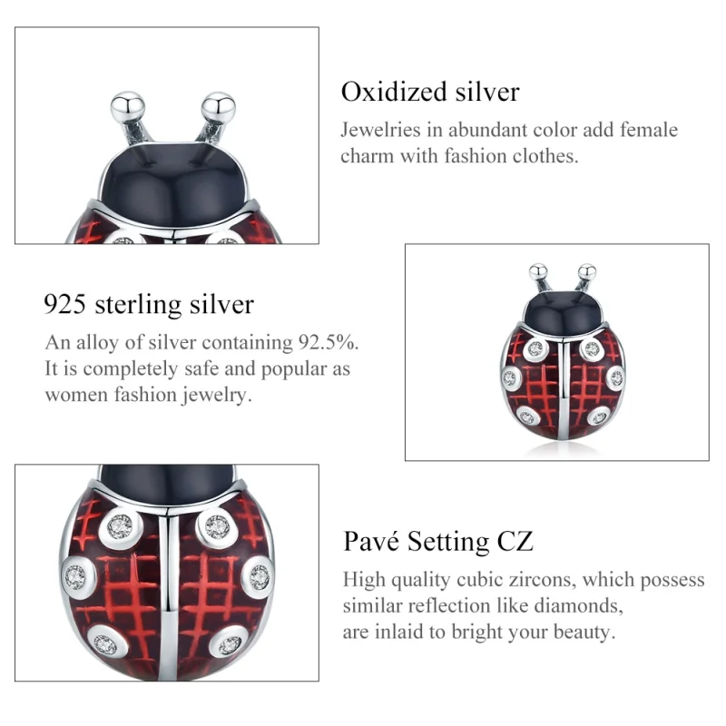 (imagem para) Charm Joaninha life Pandora - SCC1481 - Visualizar 7