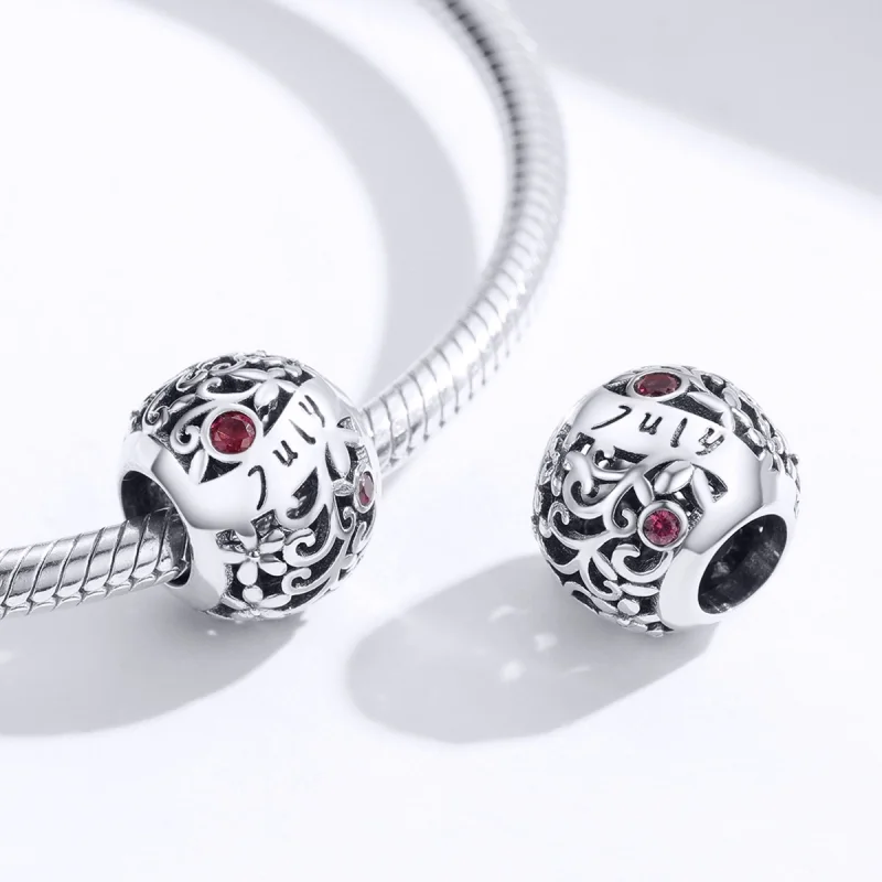 (imagem para) Charm July Garnet Birthstone estilo Pandora - SCC1385-7 - Visualizar 2