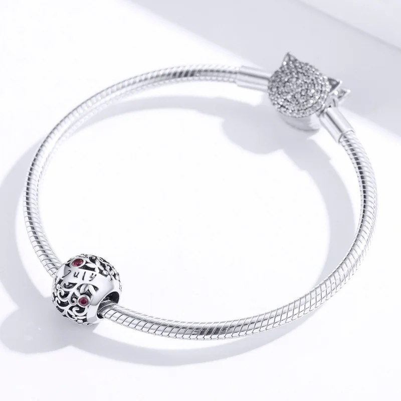 (imagem para) Charm July Garnet Birthstone estilo Pandora - SCC1385-7 - Visualizar 3