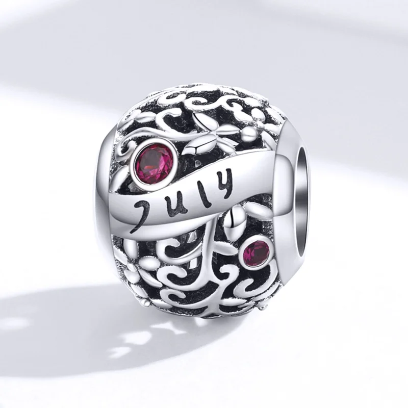 (imagem para) Charm July Garnet Birthstone estilo Pandora - SCC1385-7 - Visualizar 4
