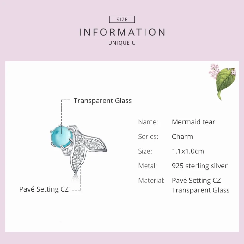 (imagem para) Charm Lágrimas da Sereia estilo Pandora - SCC1226 - Visualizar 2