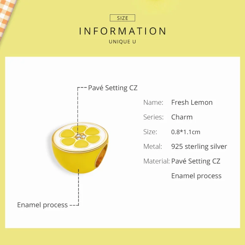 (imagem para) Charm Limão Fresco life Pandora - SCC1590 - Visualizar 6