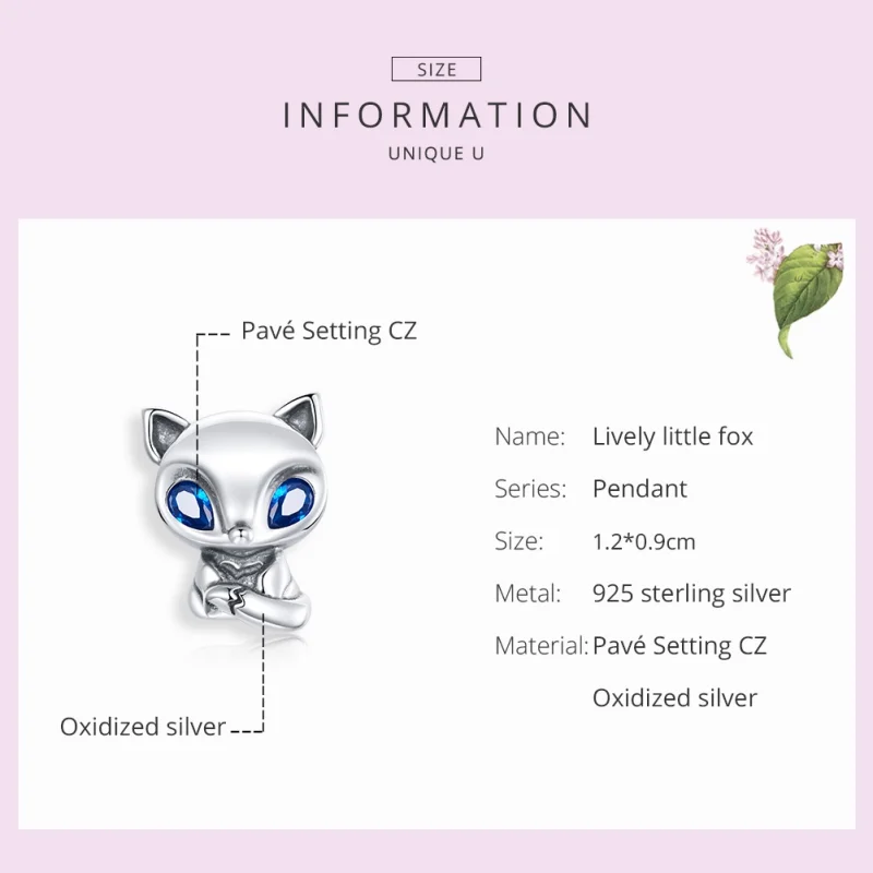 (imagem para) Charm Lively Little Fox estilo Pandora - SCC1808 - Visualizar 7