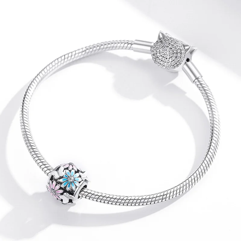 (imagem para) Charm Margaridas brilhantes estilo Pandora - SCC1837 - Visualizar 3