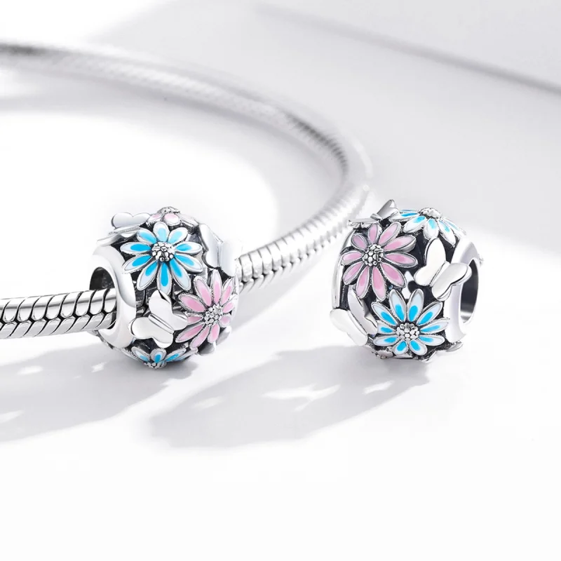 (imagem para) Charm Margaridas brilhantes estilo Pandora - SCC1837 - Visualizar 4