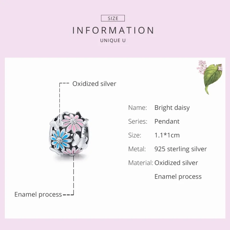 (imagem para) Charm Margaridas brilhantes estilo Pandora - SCC1837 - Visualizar 5