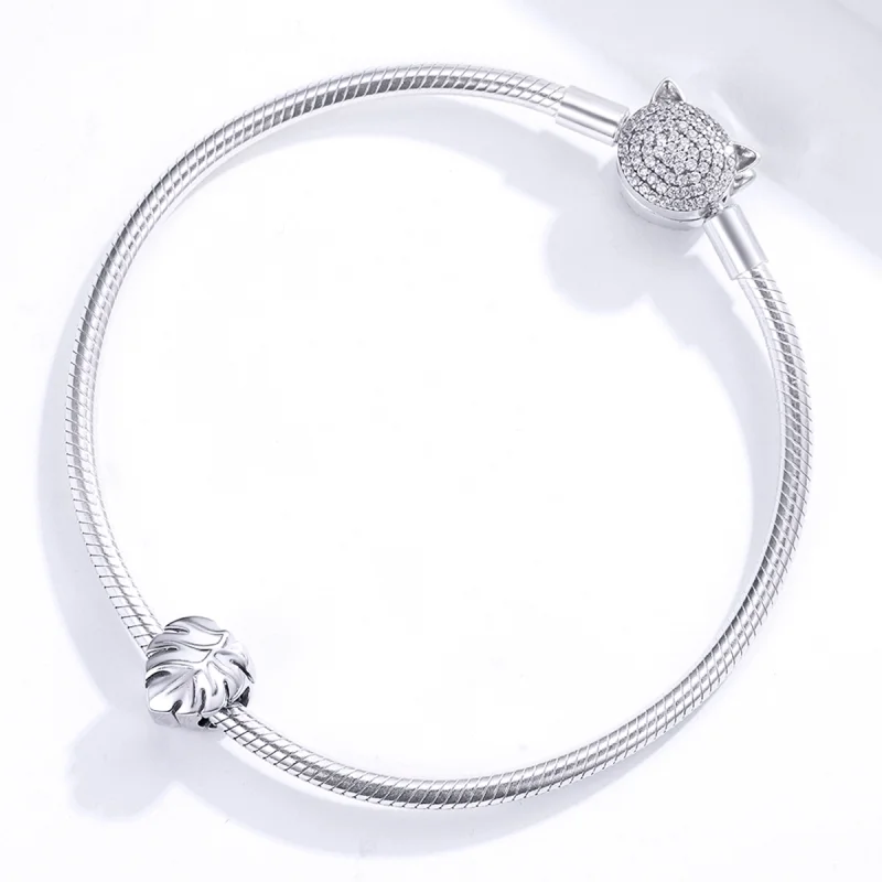 (imagem para) Charm Monstera Deliciosa estilo Pandora - BSC141 - Visualizar 3