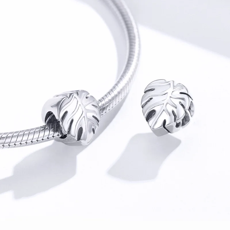 (imagem para) Charm Monstera Deliciosa estilo Pandora - BSC141 - Visualizar 4