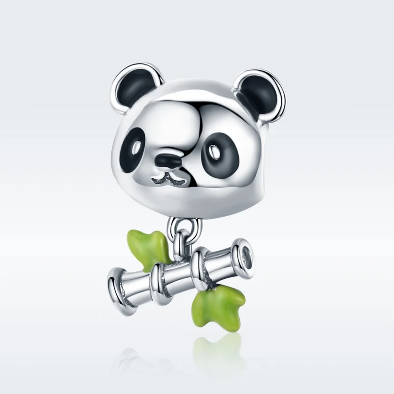 (imagem para) Charm Panda adora comer bambu estilo Pandora - SCC325 - Visualizar 2