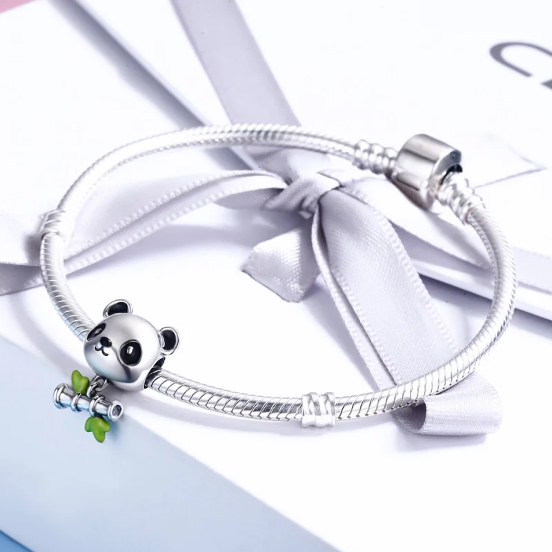 (imagem para) Charm Panda adora comer bambu estilo Pandora - SCC325 - Visualizar 5