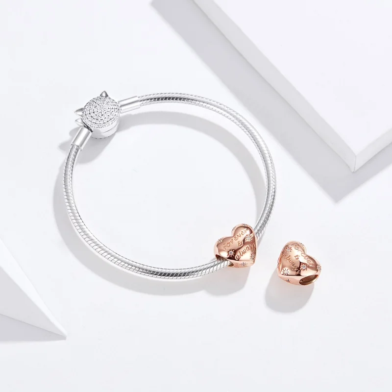 (imagem para) Charm Para todo o sempre estilo Pandora Rosa - SCC1223 - Visualizar 6