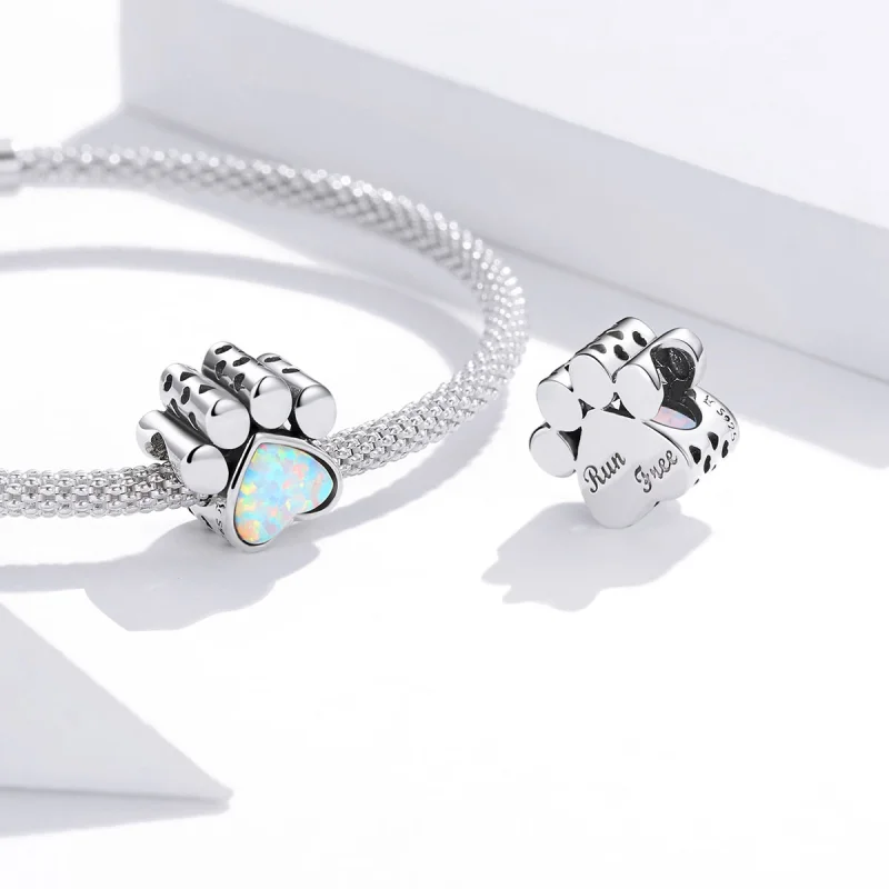 (imagem para) Charm Pata De Cachorro Fofinho estilo Pandora - SCC1676 - Visualizar 4