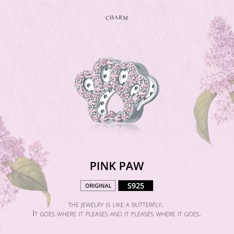 (imagem para) Charm Pata rosa life Pandora - BSC164 - Visualizar 6
