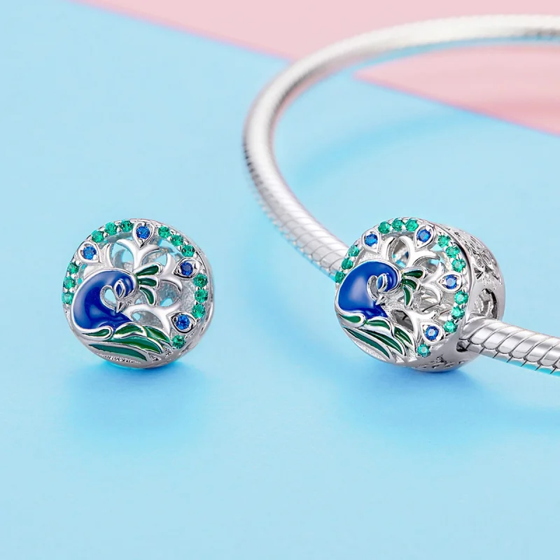 (imagem para) Charm Peafowl life Pandora - BSC037 - Visualizar 3