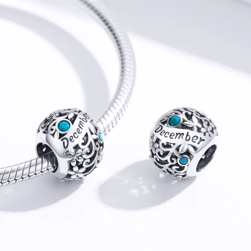 (imagem para) Charm Pedra de nascimento de dezembro estilo Pandora - SCC1385-12 - Visualizar 2